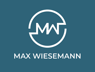 Max Wiesemann Logo anagram anagram logo blue circle circle logo connected continous flat flat design flat logo graphic design logo logo design round logo sport sport logo typography white