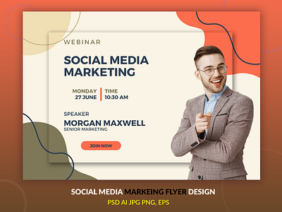 Marketing webinar flyer design for Social media