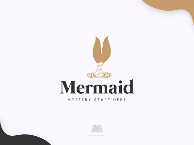 Mermaid Logo brand branding clean logo creative log design graphic design illustration illustration art logo logo design mermaid mermaid logo minimal logo minimal logo design vector vector logo