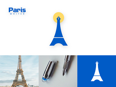 Paris Writer Logo best logo design book publication book publication logo design branding creative logo creative logo design design eiffel tower logo design flat colour logo design fountain pen logo design graphic design iconic logo design logo logo design minimal logo minimal logo design paris logo design pen icon logo design simple logo design vector logo design