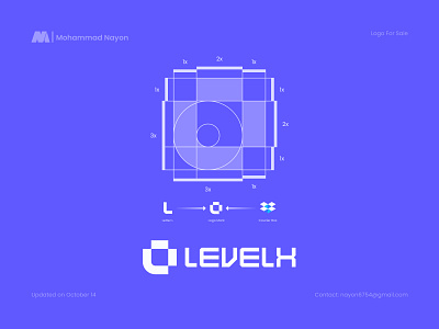 LEVELX courier service company logo, L letter logo