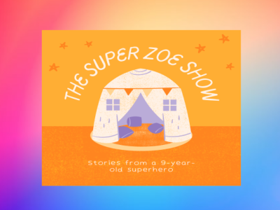 The Super Zoe branding design illustration podcas podcast cover art vector