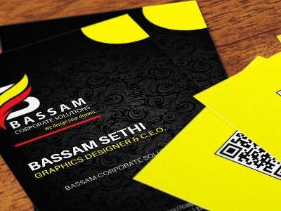 Black And Yellow Business Card Design By Cap Bassam