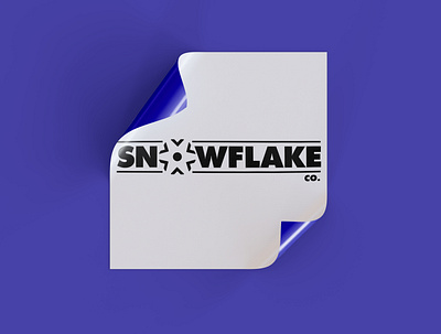 Snowflake Co. company design merch print sticker