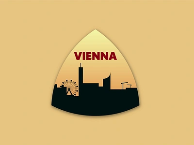 Vienna Skyline design illustration merch print vector