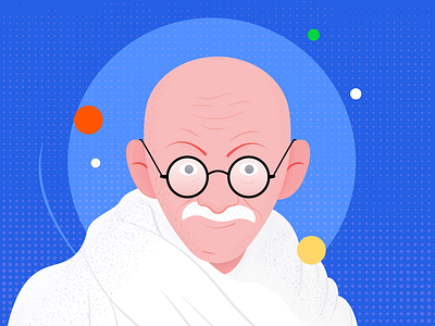 Gandhi Illustration Portrait