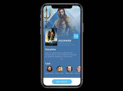 Daily UI 04 app app design aquaman daily ui dailyui design figma ios ios app ipad pro iphone mobile mobile app mobile app design mobile design mobile ui movie movie app ui visual design