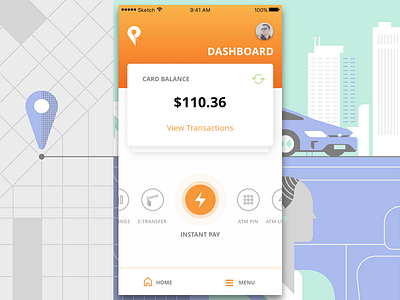 Payfare Dashboard android app design ios mobile payment uber ui ux