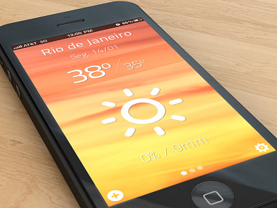 iPhone Weather App app application design gps interface ios iphone location mobile weather