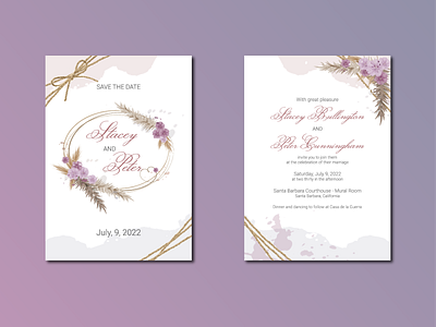 Wedding Invitation design бракосочетание венчание гости жених невеста нежность постельные тона приглашение природа рустик свадьба цветы