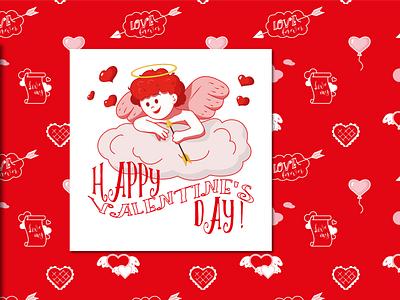 Дизайн упаковки для дня Святого Валентина бесшовный паттерн влюбленным коробка конфет красный любовь сладости