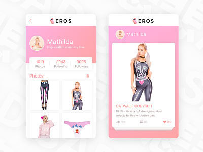 EROS App Concept card cloth eros interface photograph profile sketch social ui ux