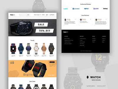 Watch product web design