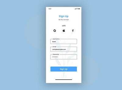 Sign up screen app design figma product screen signup ui uidesign uiux userinterface ux visual