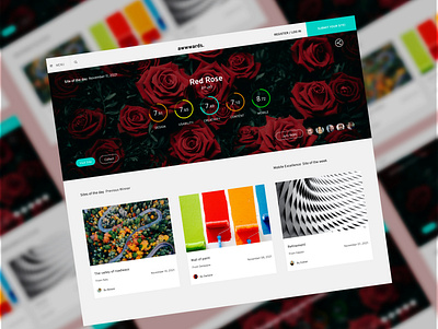 Awwwards clone design design figma product ui uiux userinterface ux web webdesign websitedesign