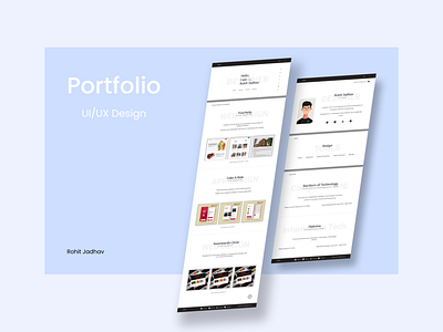 Portfolio Design complete design figma process ui uidesign uiux userinterface ux uxdesign web webdesign website