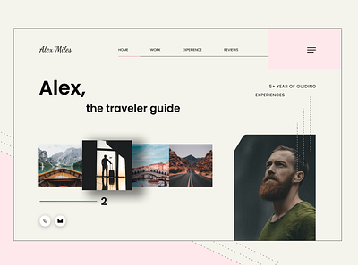 Traveler Guide Minimal Web Design design figma minimal modern product productdesign travel ui uiux userinterface ux visual web webdesign website