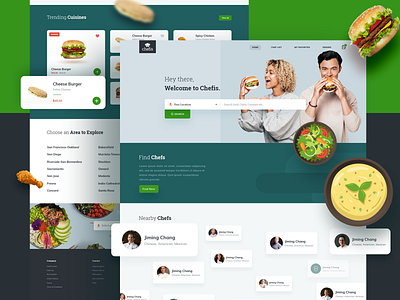 Chefis Web chef cuisine design dishes fast food food fresh health hotel restaurant web ui website builder