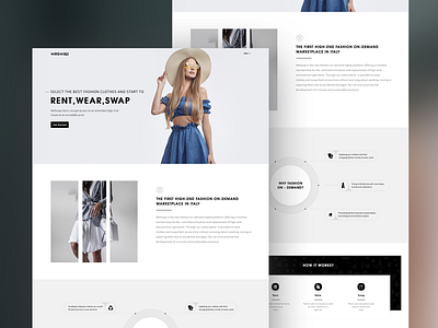 WeSwap - Rent, Wear, Swap blackandwhite cloth fashion highquality minimal uidesign website design xd design