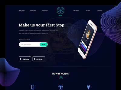 Mixie dark drink minimal ui ux website