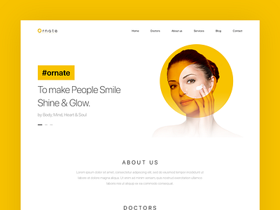 Ornate beauty skin ui ux website