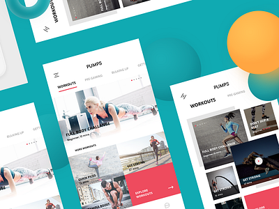 Pumps Fitness App UI