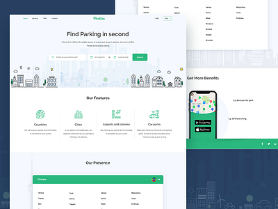 Parklan Website User Interface Design