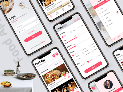 Food App best illustrator inspiration mobile ui online app order food restaurant app trending ui user interface design userinterface ux