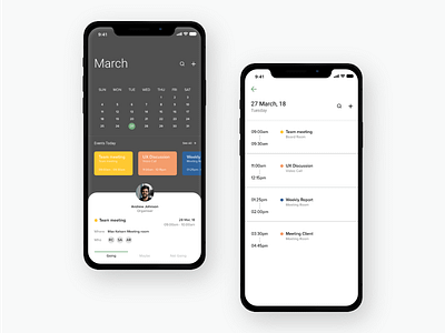 Minimal Calendar App app app design calendar clean minimal schedule