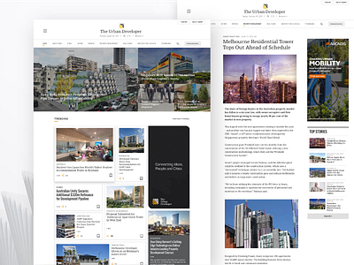 The Urban Developer Website Redesign publication ui ux web web design website