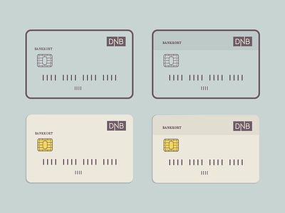 Credit Card bank card chip credit dnb flat line