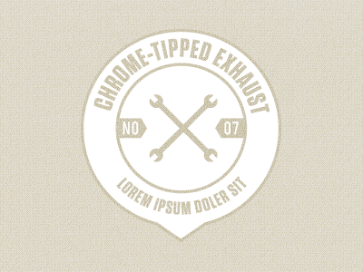 Exhaust v2 badge clean hyper icon island motor numbers tejohanssen typography