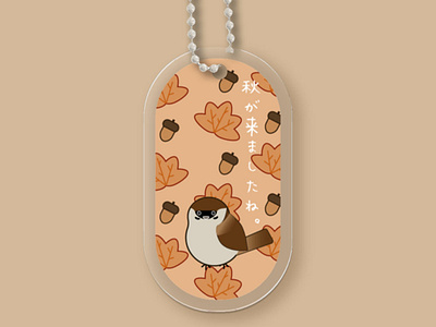 Enamemo Autumn Design bird cute graphic design illustration keychain logo