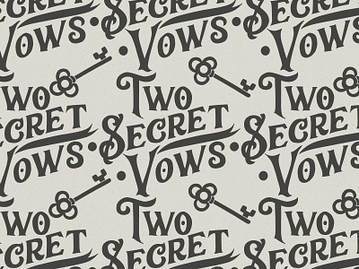 Two Secret Vows Lettering Logo branding graphic design handmade logo illustrated logo illustration logo typography vector