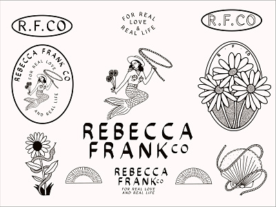 Rebecca Frank Branding branding design graphic design handmade branding illustration logo photography typography vector wedding