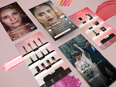 Makeup App - Design Concept app design digital interface makeup makeup app mobile ui user experience ux