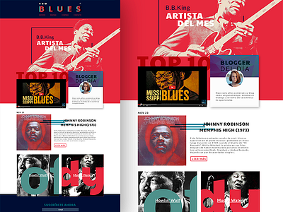 Blues Blog blog blues design digital graphic design interface music ui uk web web design web site