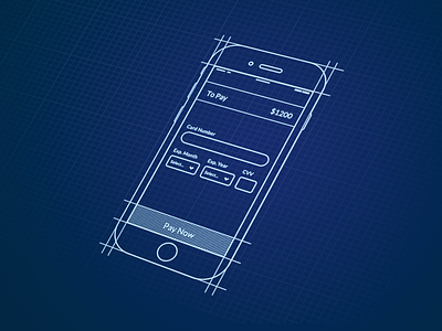 Blueprint blue blueprint cellphone design interface mockup phone sketch ui ux web design
