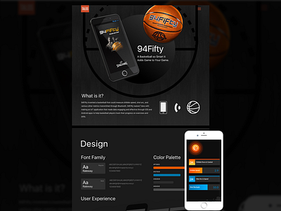 94fifty Website ball basketball layout responsive ui user experience ux web webdesign website