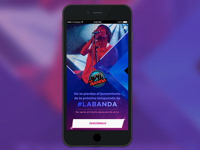 La Banda app band concert contest design interface landing mobile music singer ui ux