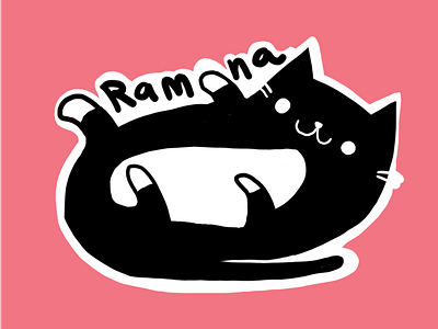 Ramona the cat cartoon cat design diseño gata gato illustration kitten