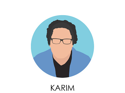 KARIM avatar design flat graphic