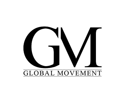 Global Movement black classy flat global logo movement white