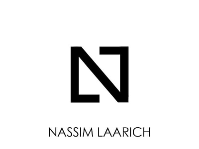 Nassim black classy design flat flatdesign graphic graphicdesign l logo n nl white