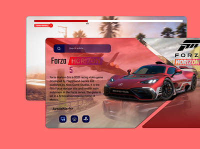 Forza Horizon 5 website design branding design graphic design icon ui ux