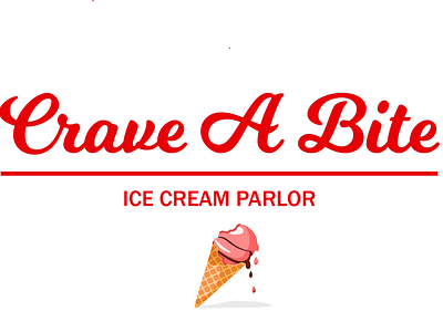 Crave A Bite Ice Cream Parlor Logo