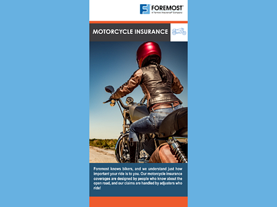 Foremost Insurance Motorcycle Insurance Brochure brochure graphic design insurance motorcycle