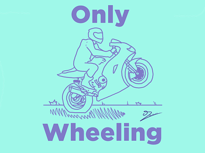 Training Logo ; Day one : "Only Wheeling" design graphic design ill illustration logo