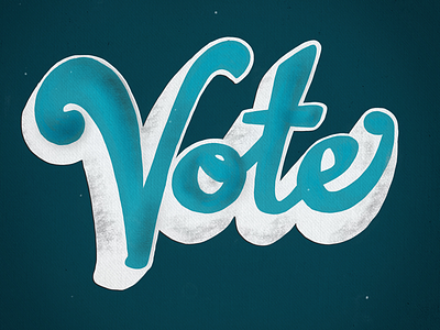 Vote vote vote! election handlettering lettering midterms procreate rockthevote typography usa vintage vote