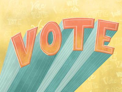 Yayyy voting! election handlettering lettering midterms procreate rockthevote typography usa vote